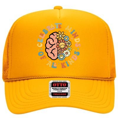 Celebrate Neurodiversity Minds Of All Kinds High Crown Mesh Back Trucker Hat