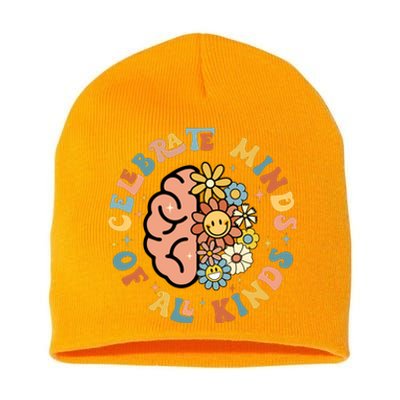 Celebrate Neurodiversity Minds Of All Kinds Short Acrylic Beanie