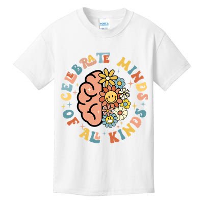 Celebrate Neurodiversity Minds Of All Kinds Kids T-Shirt