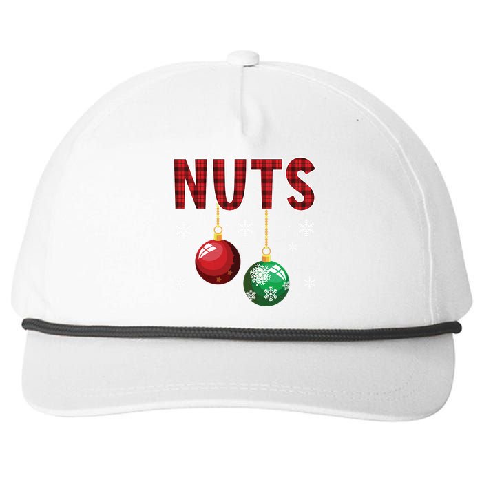 Chest Nuts Matching Chestnuts Funny Christmas Couples Nuts Snapback Five-Panel Rope Hat