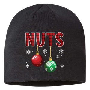 Chest Nuts Matching Chestnuts Funny Christmas Couples Nuts Sustainable Beanie