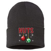 Chest Nuts Matching Chestnuts Funny Christmas Couples Nuts Sustainable Knit Beanie