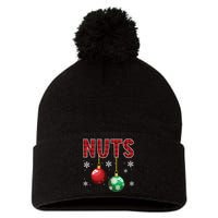 Chest Nuts Matching Chestnuts Funny Christmas Couples Nuts Pom Pom 12in Knit Beanie