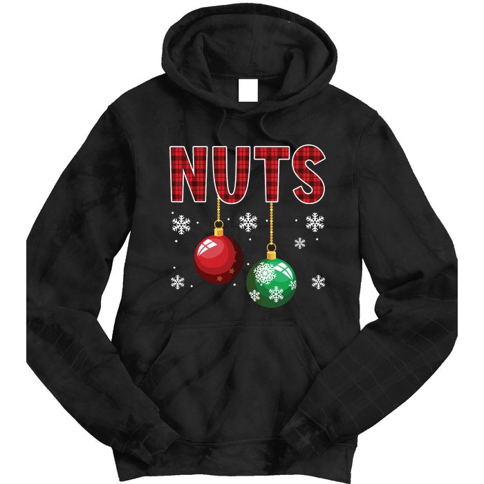 Chest Nuts Matching Chestnuts Funny Christmas Couples Nuts Tie Dye Hoodie