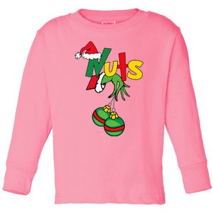 Chest Nuts Matching Chestnuts Christmas Couples Nuts Toddler Long Sleeve Shirt