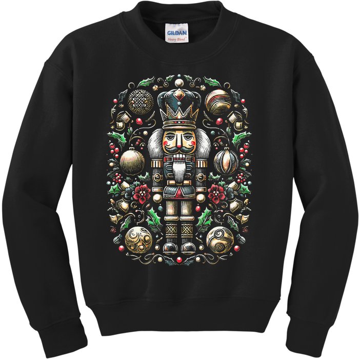 Christmas Nutcracker Merry Christmas Xmas Morning Holiday Kids Sweatshirt