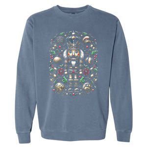 Christmas Nutcracker Merry Christmas Xmas Morning Holiday Garment-Dyed Sweatshirt