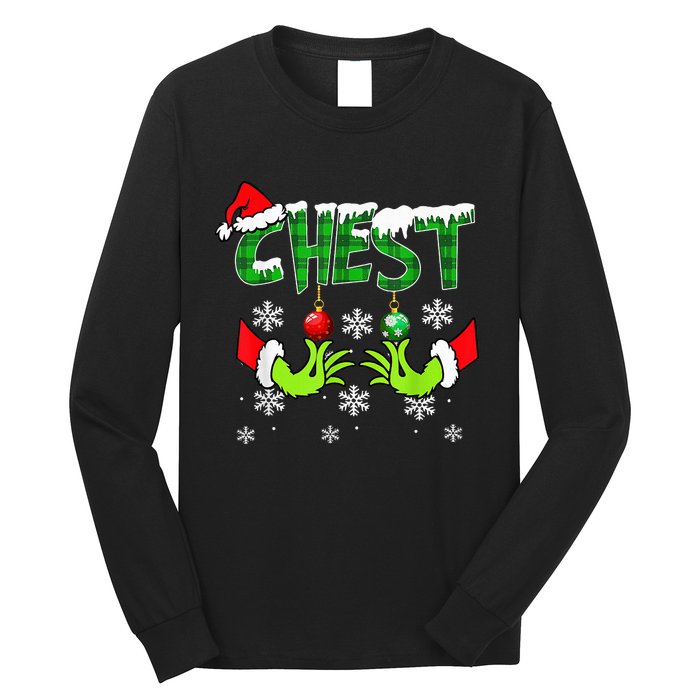 Chest Nuts Matching Chestnuts Christmas Snow Couples Long Sleeve Shirt