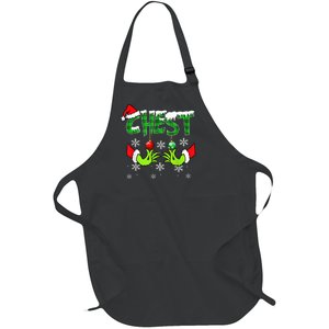 Chest Nuts Matching Chestnuts Christmas Snow Couples Full-Length Apron With Pockets