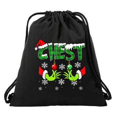 Chest Nuts Matching Chestnuts Christmas Snow Couples Drawstring Bag