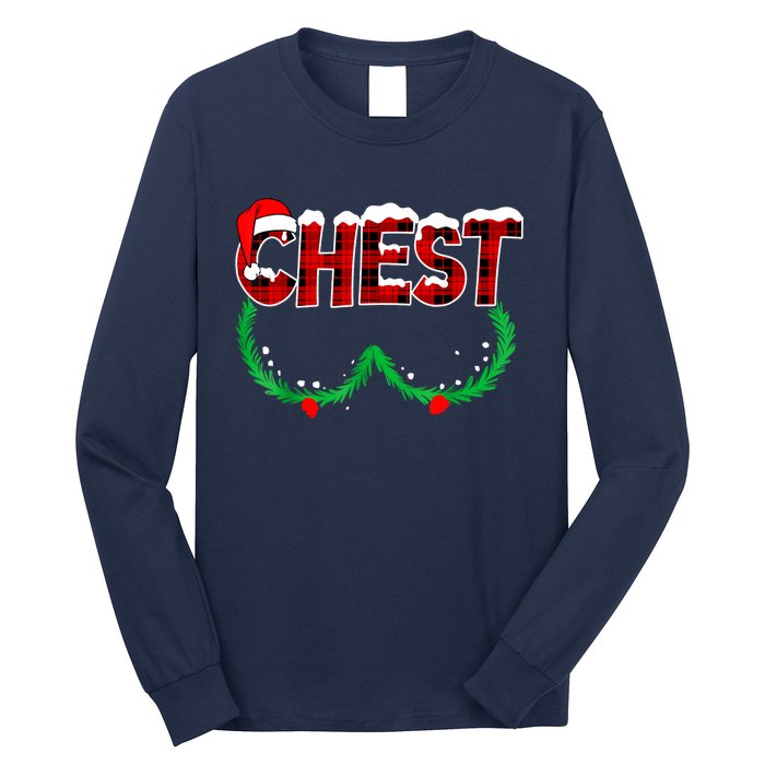 Chest Nuts Matching Chestnuts Funny Christmas Couples Chest Long Sleeve Shirt