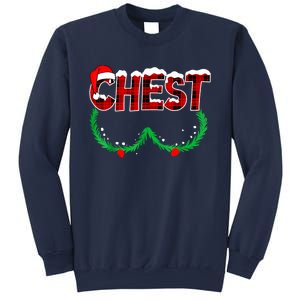 Chest Nuts Matching Chestnuts Funny Christmas Couples Chest Sweatshirt