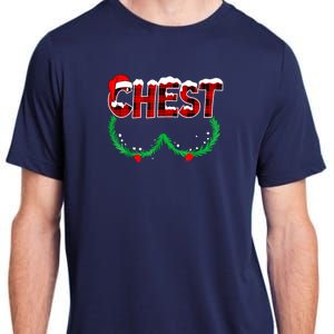 Chest Nuts Matching Chestnuts Funny Christmas Couples Chest Adult ChromaSoft Performance T-Shirt