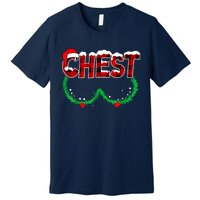 Chest Nuts Matching Chestnuts Funny Christmas Couples Chest Premium T-Shirt