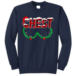 Chest Nuts Matching Chestnuts Funny Christmas Couples Chest Tall Sweatshirt