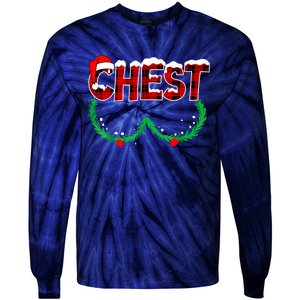 Chest Nuts Matching Chestnuts Funny Christmas Couples Chest Tie-Dye Long Sleeve Shirt