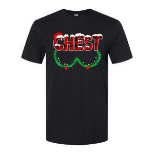 Chest Nuts Matching Chestnuts Funny Christmas Couples Chest Softstyle CVC T-Shirt