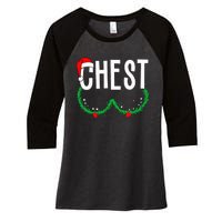 Chest Nuts Matching Chestnuts Christmas Couples Chest Women's Tri-Blend 3/4-Sleeve Raglan Shirt