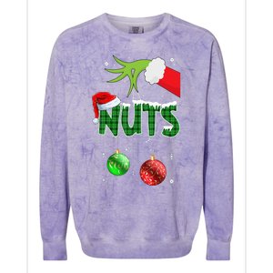 Chest Nuts Matching Chestnuts Christmas Couples Nuts  Colorblast Crewneck Sweatshirt