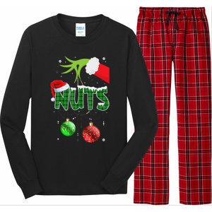 Chest Nuts Matching Chestnuts Christmas Couples Nuts  Long Sleeve Pajama Set