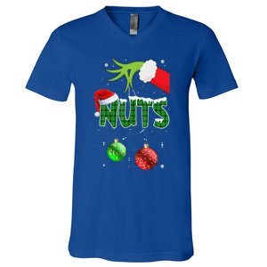 Chest Nuts Matching Chestnuts Christmas Couples Nuts  V-Neck T-Shirt