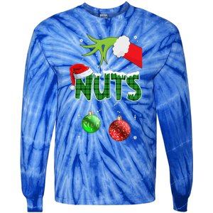 Chest Nuts Matching Chestnuts Christmas Couples Nuts  Tie-Dye Long Sleeve Shirt