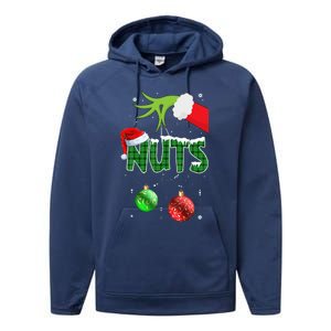 Chest Nuts Matching Chestnuts Christmas Couples Nuts  Performance Fleece Hoodie