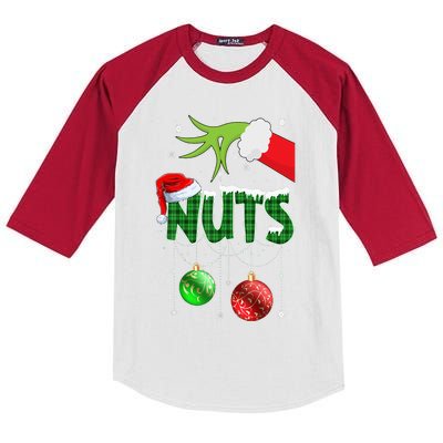 Chest Nuts Matching Chestnuts Christmas Couples Nuts  Kids Colorblock Raglan Jersey