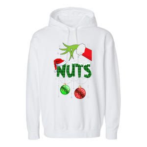 Chest Nuts Matching Chestnuts Christmas Couples Nuts  Garment-Dyed Fleece Hoodie