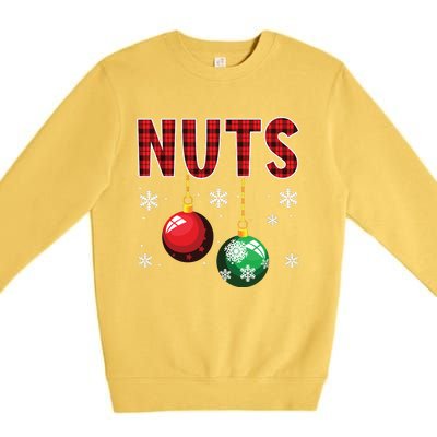 Chest Nuts Matching Chestnuts Funny Christmas Couples Nuts Premium Crewneck Sweatshirt