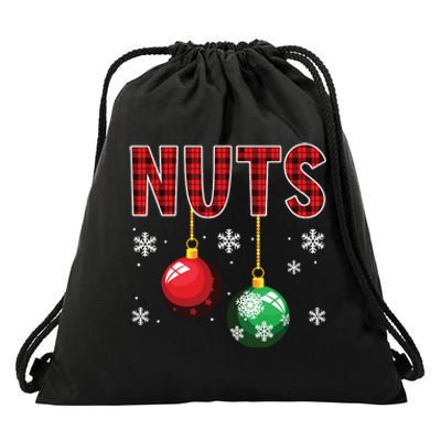 Chest Nuts Matching Chestnuts Funny Christmas Couples Nuts Drawstring Bag