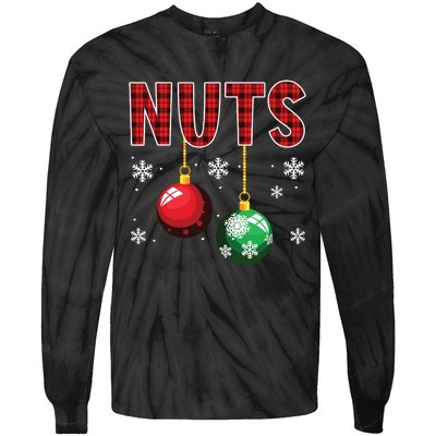 Chest Nuts Matching Chestnuts Funny Christmas Couples Nuts Tie-Dye Long Sleeve Shirt