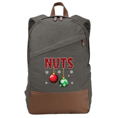 Chest Nuts Matching Chestnuts Funny Christmas Couples Nuts Cotton Canvas Backpack