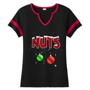 Chest Nuts Matching Chestnuts Christmas Couples Nuts Ladies Halftime Notch Neck Tee