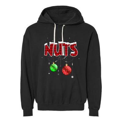 Chest Nuts Matching Chestnuts Christmas Couples Nuts Garment-Dyed Fleece Hoodie