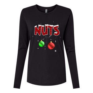 Chest Nuts Matching Chestnuts Christmas Couples Nuts Womens Cotton Relaxed Long Sleeve T-Shirt