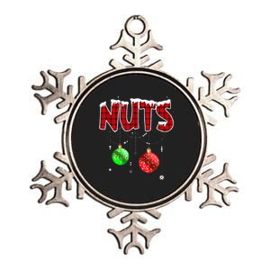 Chest Nuts Matching Chestnuts Christmas Couples Nuts Metallic Star Ornament