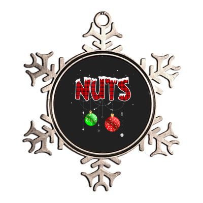 Chest Nuts Matching Chestnuts Christmas Couples Nuts Metallic Star Ornament