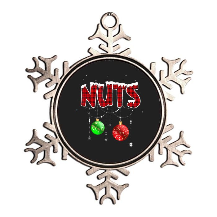 Chest Nuts Matching Chestnuts Christmas Couples Nuts Metallic Star Ornament