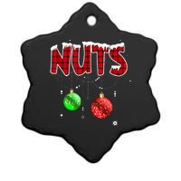 Chest Nuts Matching Chestnuts Christmas Couples Nuts Ceramic Star Ornament