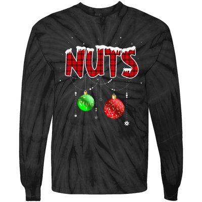 Chest Nuts Matching Chestnuts Christmas Couples Nuts Tie-Dye Long Sleeve Shirt