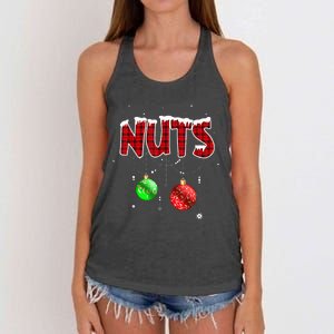 Chest Nuts Matching Chestnuts Christmas Couples Nuts Women's Knotted Racerback Tank