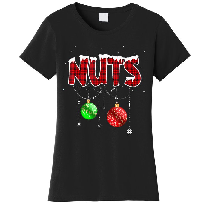 Chest Nuts Matching Chestnuts Christmas Couples Nuts Women's T-Shirt