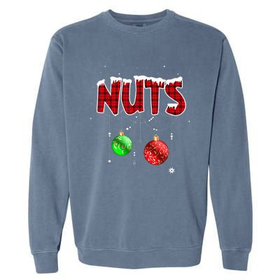 Chest Nuts Matching Chestnuts Christmas Couples Nuts Garment-Dyed Sweatshirt