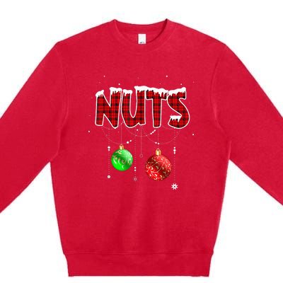 Chest Nuts Matching Chestnuts Christmas Couples Nuts Premium Crewneck Sweatshirt