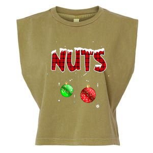 Chest Nuts Matching Chestnuts Christmas Couples Nuts Garment-Dyed Women's Muscle Tee