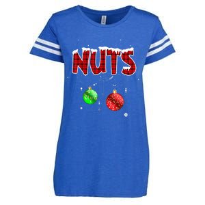 Chest Nuts Matching Chestnuts Christmas Couples Nuts Enza Ladies Jersey Football T-Shirt