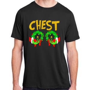 Chest Nuts Matching Chestnuts Funny Christmas Couples Chest Adult ChromaSoft Performance T-Shirt