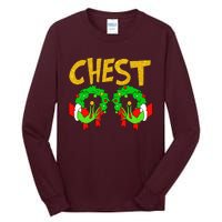 Chest Nuts Matching Chestnuts Funny Christmas Couples Chest Tall Long Sleeve T-Shirt