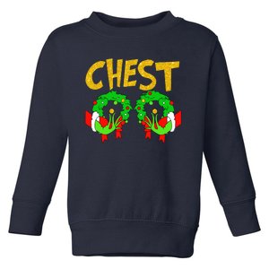 Chest Nuts Matching Chestnuts Funny Christmas Couples Chest Toddler Sweatshirt